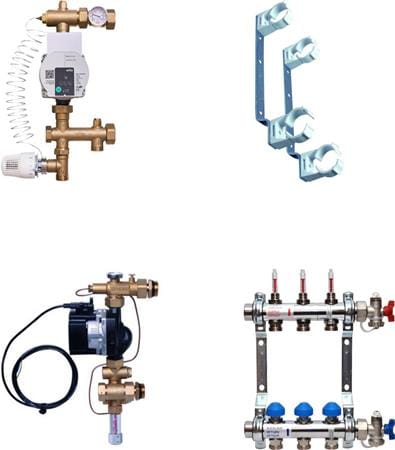 Gulvvarme fordelere og shunt