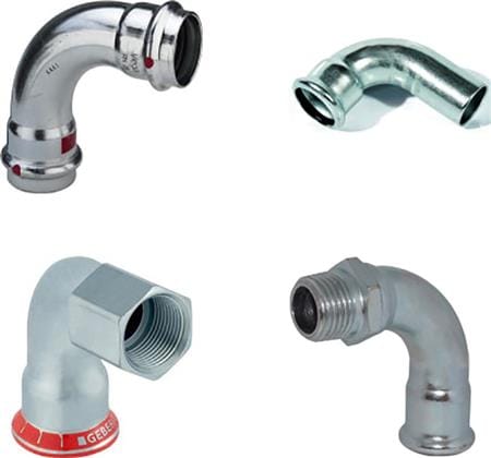 Press fittings forzinket